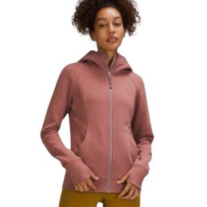 Lululemon Scuba Hoodie Light Cotton Fleece Full Zip Spiced Chai Size 10